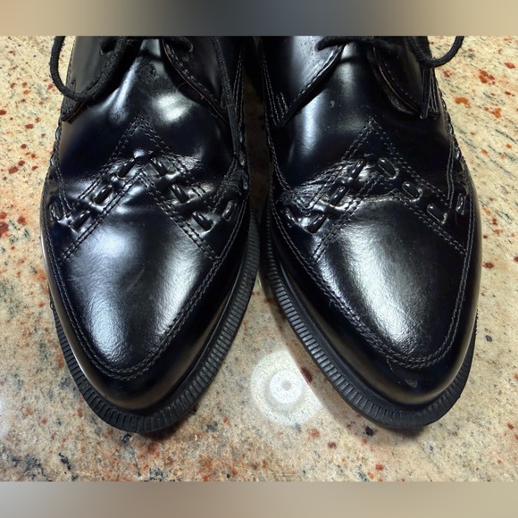 Dr Martens Ally Black Leather Derby Creeper Wingtip Shoes Men’s Size 7/Women’s 8 - Picture 3 of 15